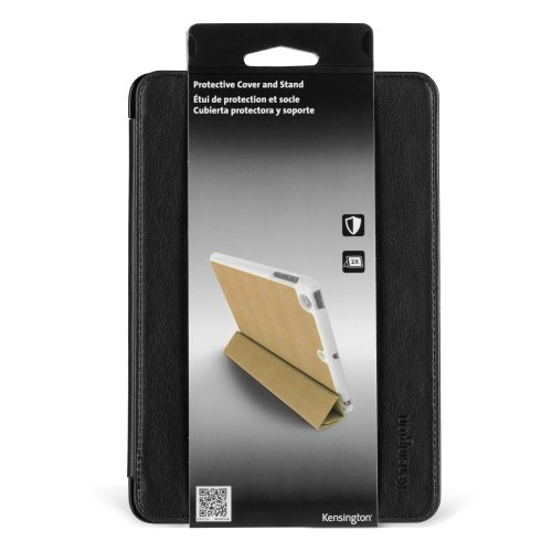 Funda para Tablet - Kensington, FUND. PIEL COVER STAND NEGR IPADMINI