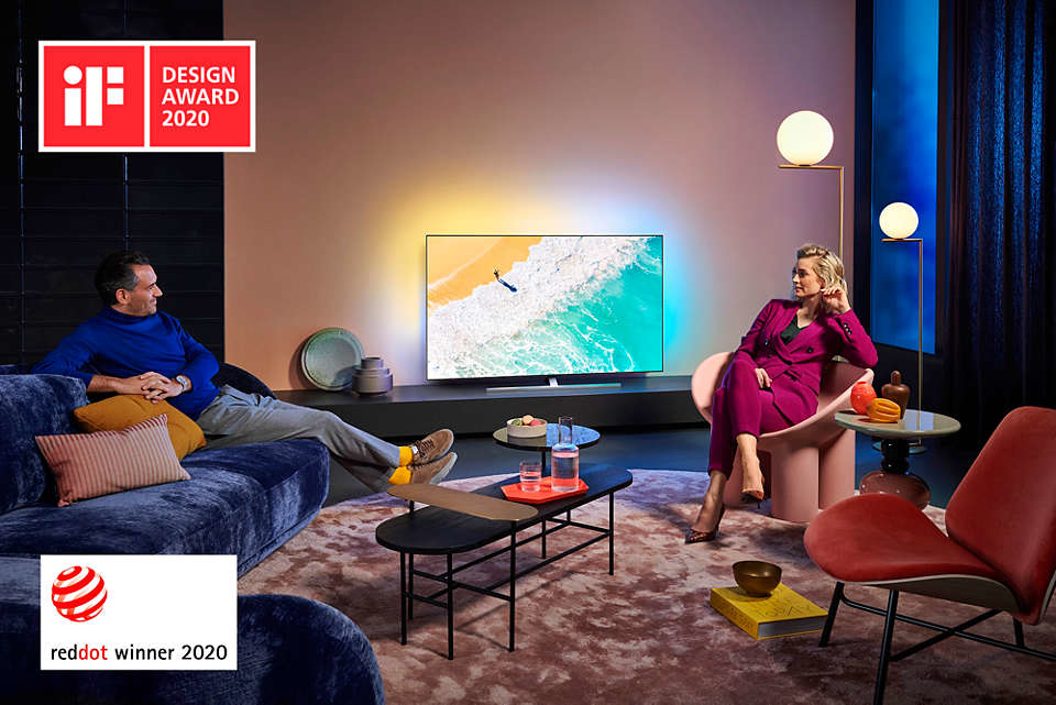 TV OLED 55" - Philips 55OLED855/12, UHD 4K, Philips P5, Negro