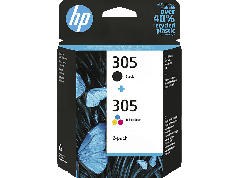 Gelb HP Cyan, 2er-Pack (6ZD17AE) 305 Magenta, Schwarz,