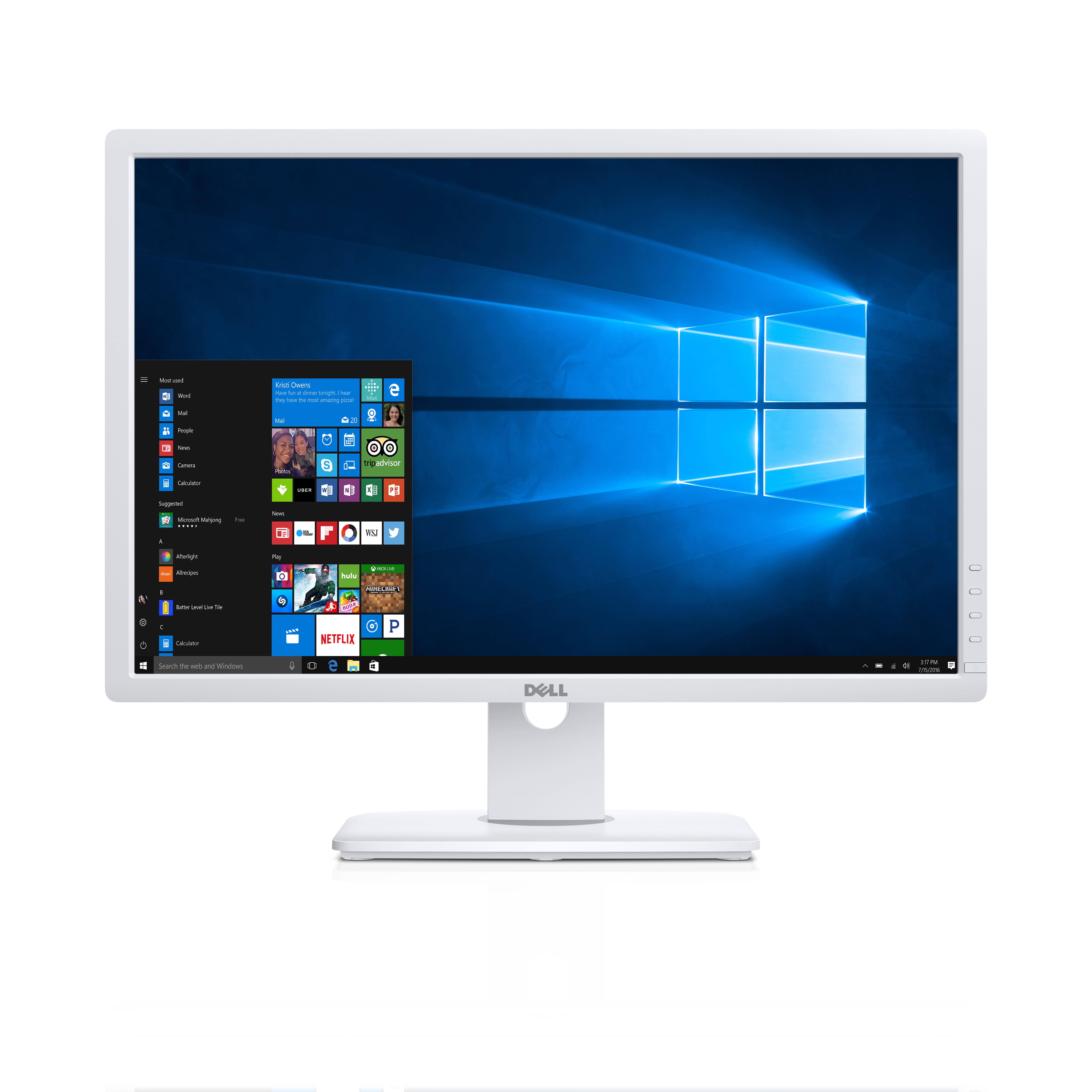 DELL UltraSharp U2412M LED display 61 cm (24") Full HD Plana Mate Blanco
