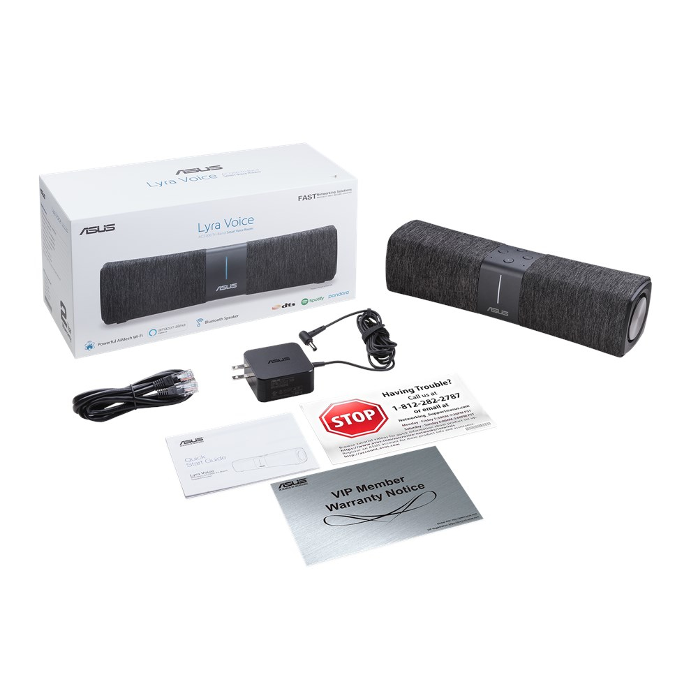 Router - ASUS Lyra Voice AC2200, WiFi, Altavoces, Amazon Alexa, Bluetooth, AiProtection Pro, Tres bandas