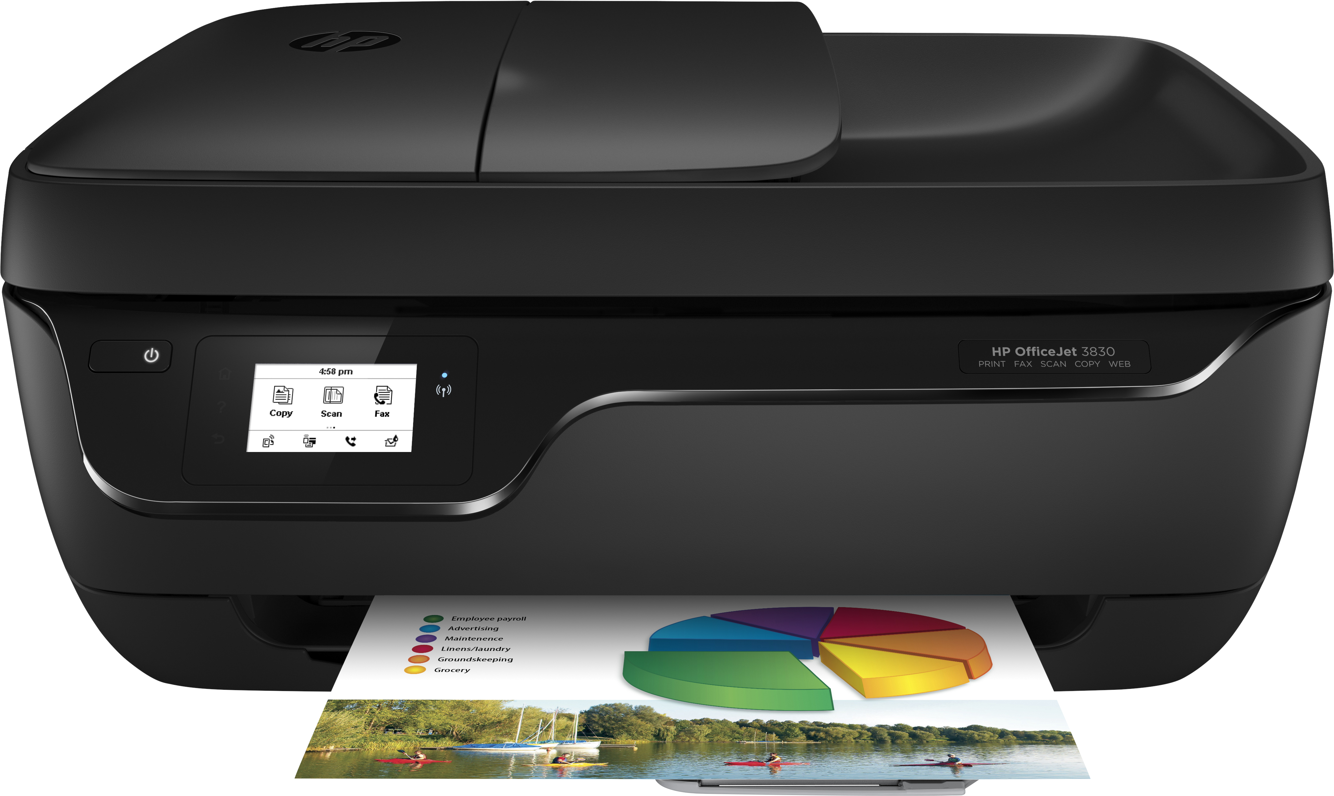Impresora Multifunción - HP OfficeJet 3830, WiFi, impresión móvil