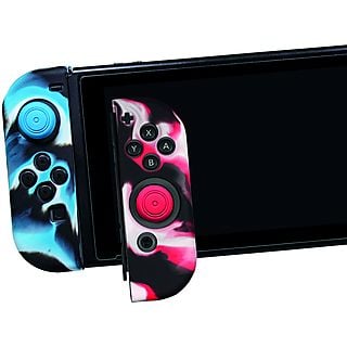 Funda + grips - Ardistel Silicone Sleeve Gamer Kit, Para Nintendo Switch, Joy-Con, Silicona, Azul, Rojo