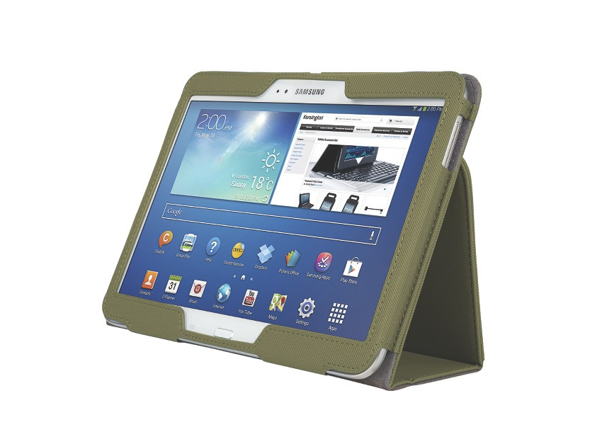 Funda para Galaxy Tab 3 de 10.1 pulgadas - Kensington Comercio, función soporte, color verde oliva