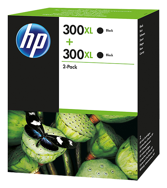 HP 300XL - Paquete de 2 - Alto rendimiento - negro - original - cartucho de tinta - para Deskjet