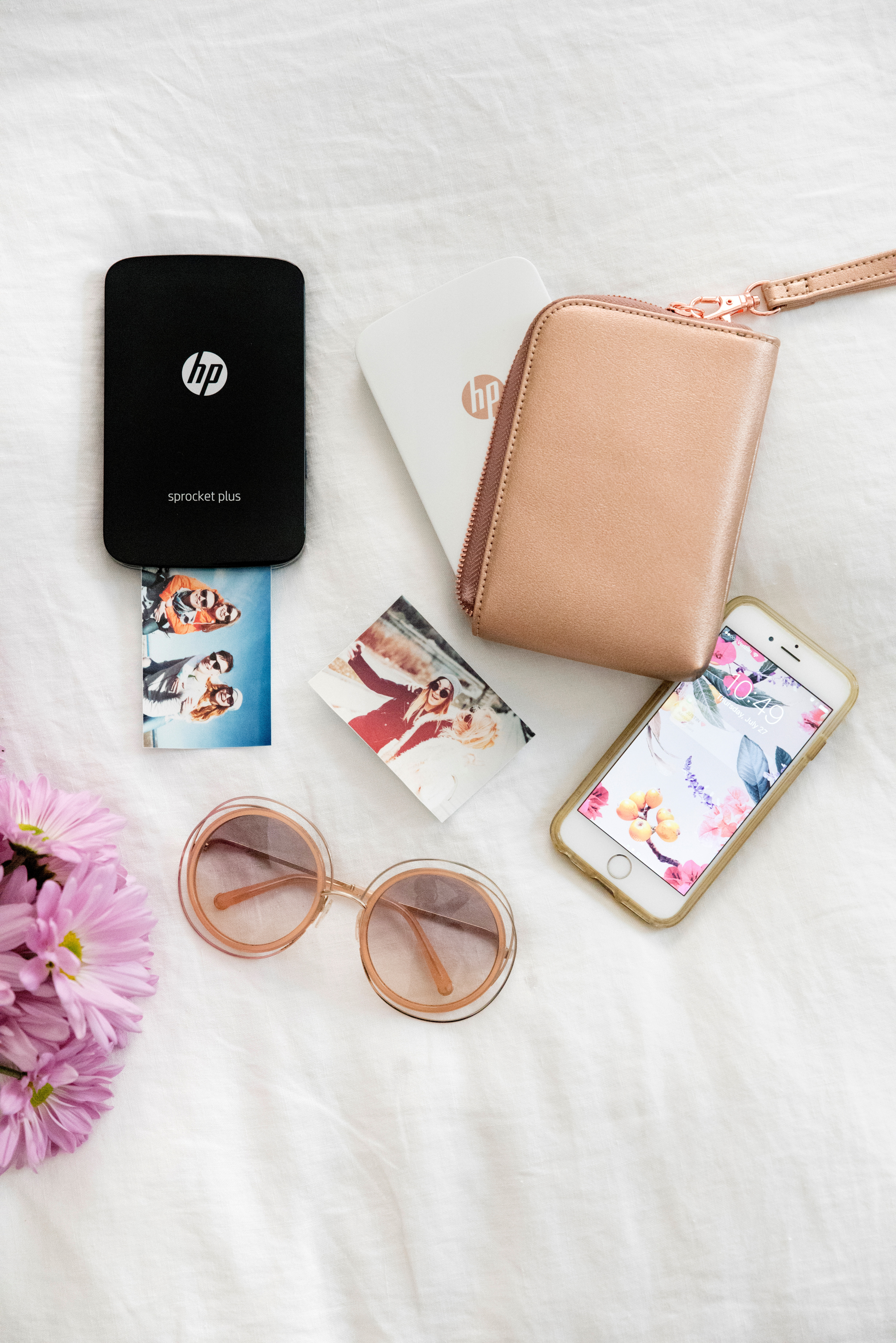Impresora fotográfica - HP Sprocket Plus, Bluetooth, ZINK, Impresión sin tinta, Compacta, Negro
