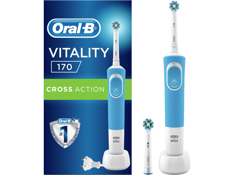 ORAL-B Vitality Blauw Tandenborstel + 2 opzetborstels | MediaMarkt