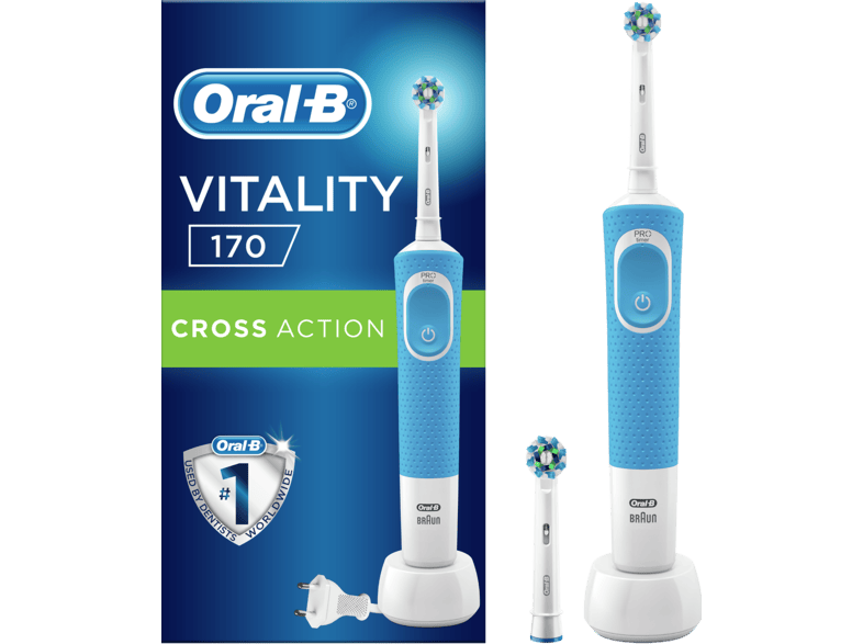 pint Bij zonsopgang Beperkingen ORAL-B Vitality 170 Blauw Tandenborstel + 2 opzetborstels kopen? |  MediaMarkt