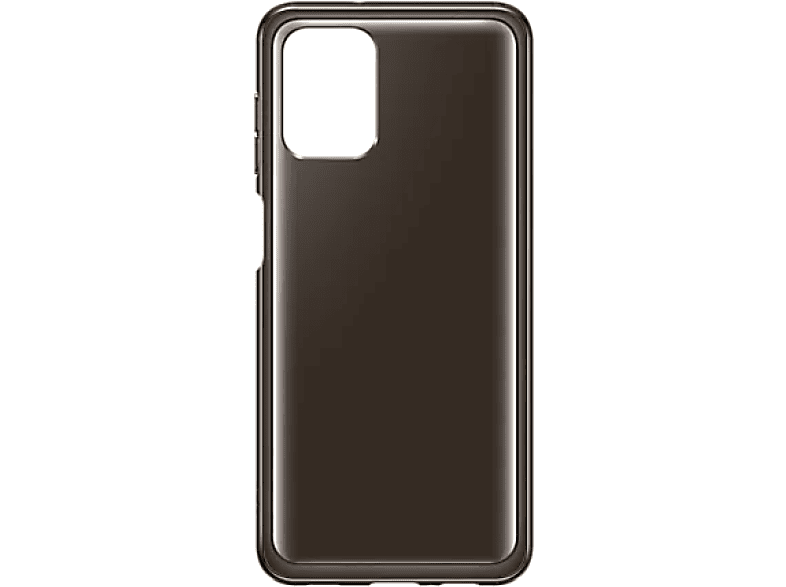 Funda móvil - Samsung Soft Clear, Para Galaxy A12, TPU, Trasera, Negro