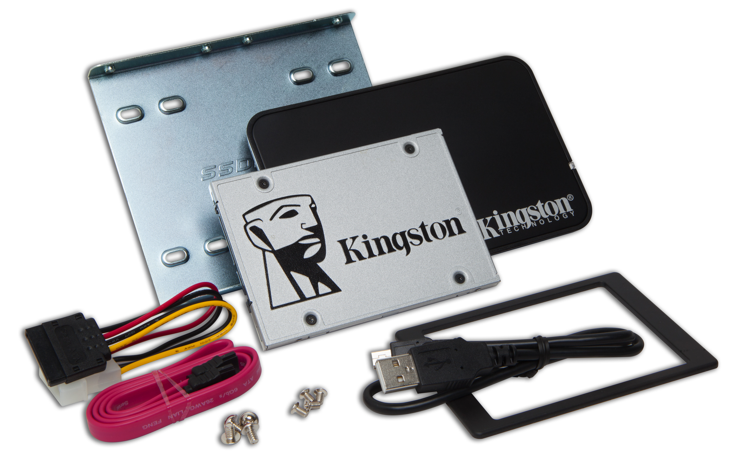 Disco duro SSD 120 GB - Kingston SSDNOW UV400 Upgrade Bundle Kit, 2.5", Controlador Marvell