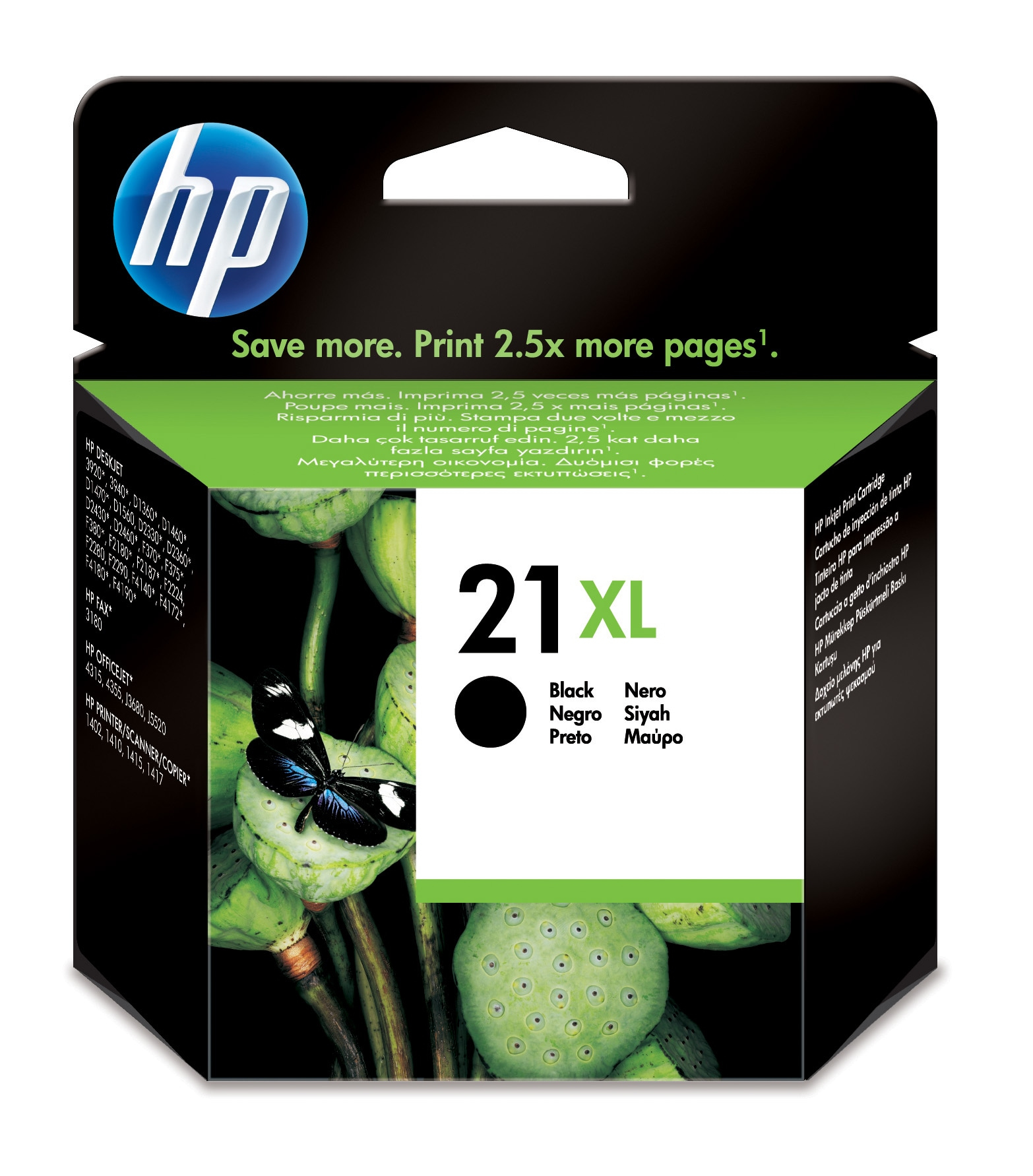 Cartucho de tinta - HP 21XL, Negro