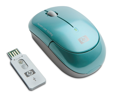 Raton Inalámbrico - HP, KS 736AA RATON-INAL-LASER-TURQUESA