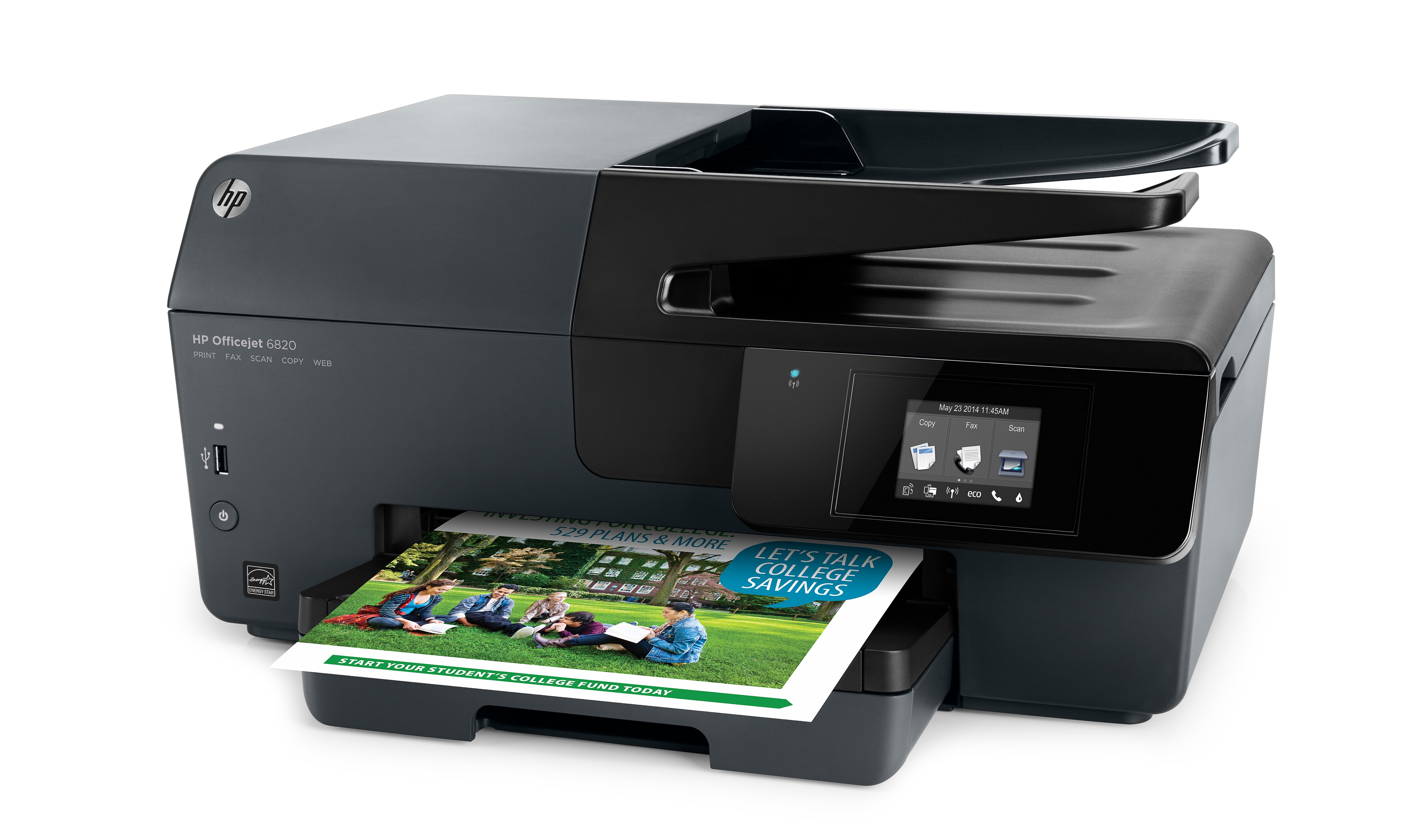 Impresora Multifunción - HP OfficeJet 6820 con WiFi, Doble cara automática, Scanner y Fax