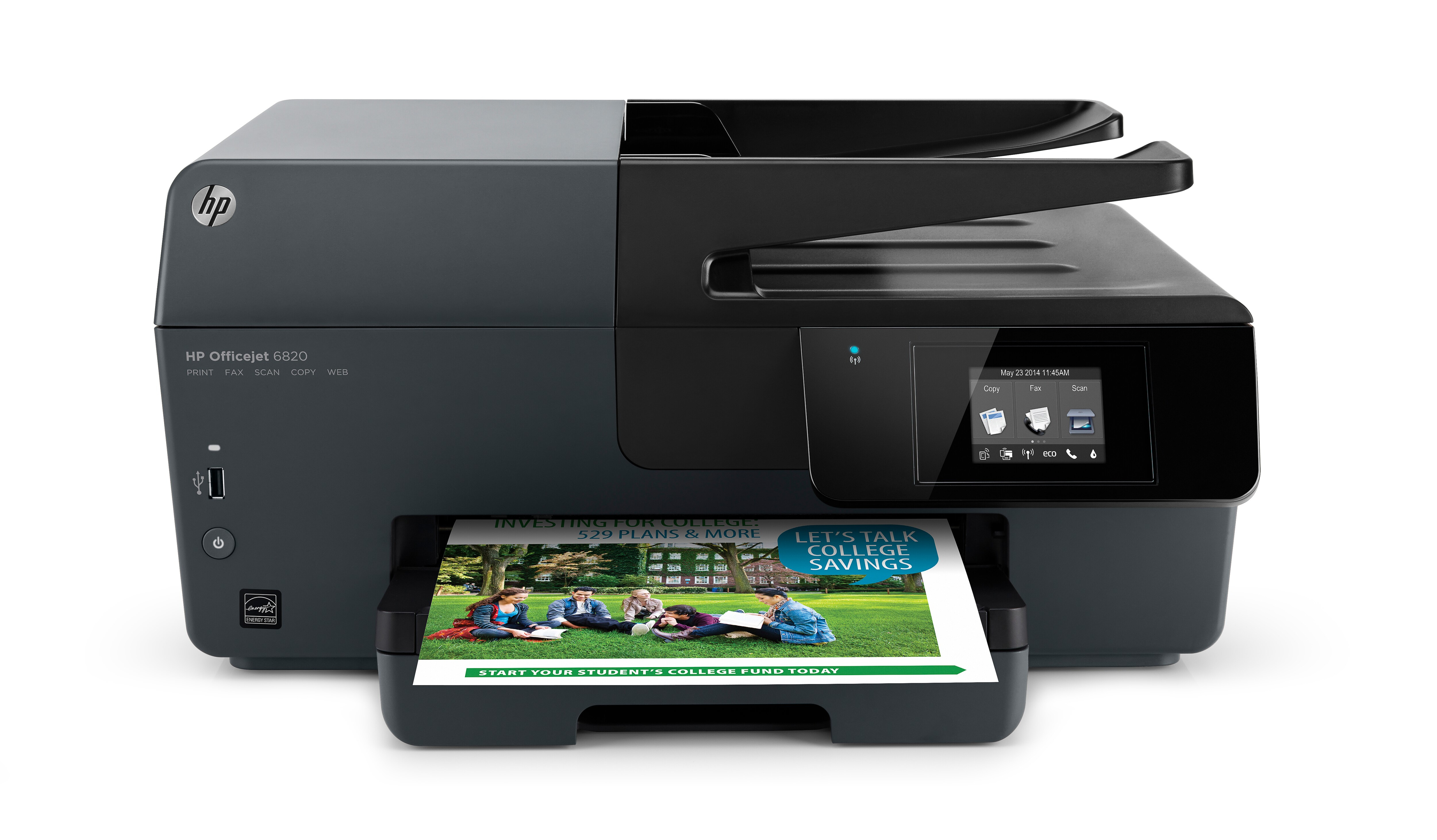 Impresora Multifunción - HP OfficeJet 6820 con WiFi, Doble cara automática, Scanner y Fax