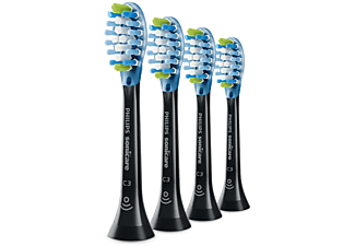 PHILIPS SONICARE C3 Premium Plaque Defence HX9044/33 (4 Stück) - Aufteckbürsten (Schwarz)