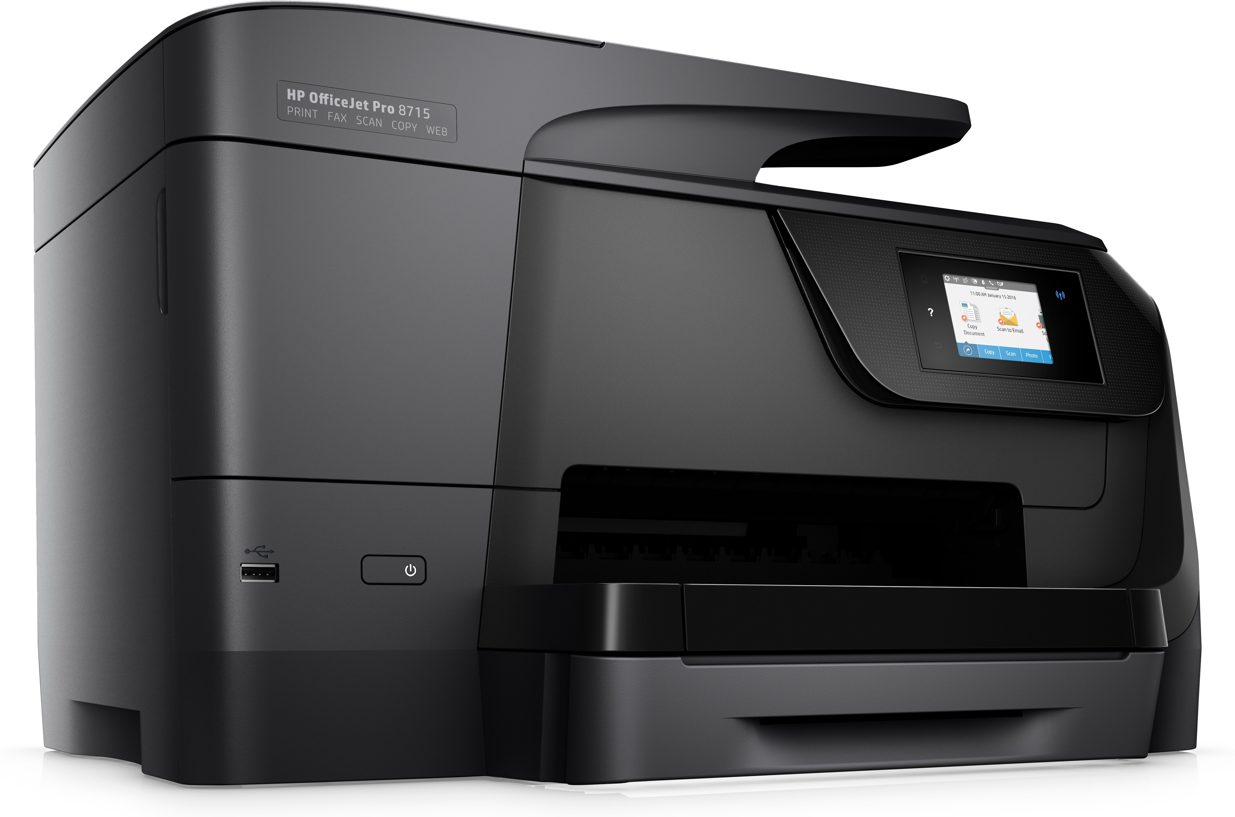 Impresora multifunción - HP OfficeJet Pro 8715, 22/18 ppm, 4800x1200 ppp, WiFi, Color, USB