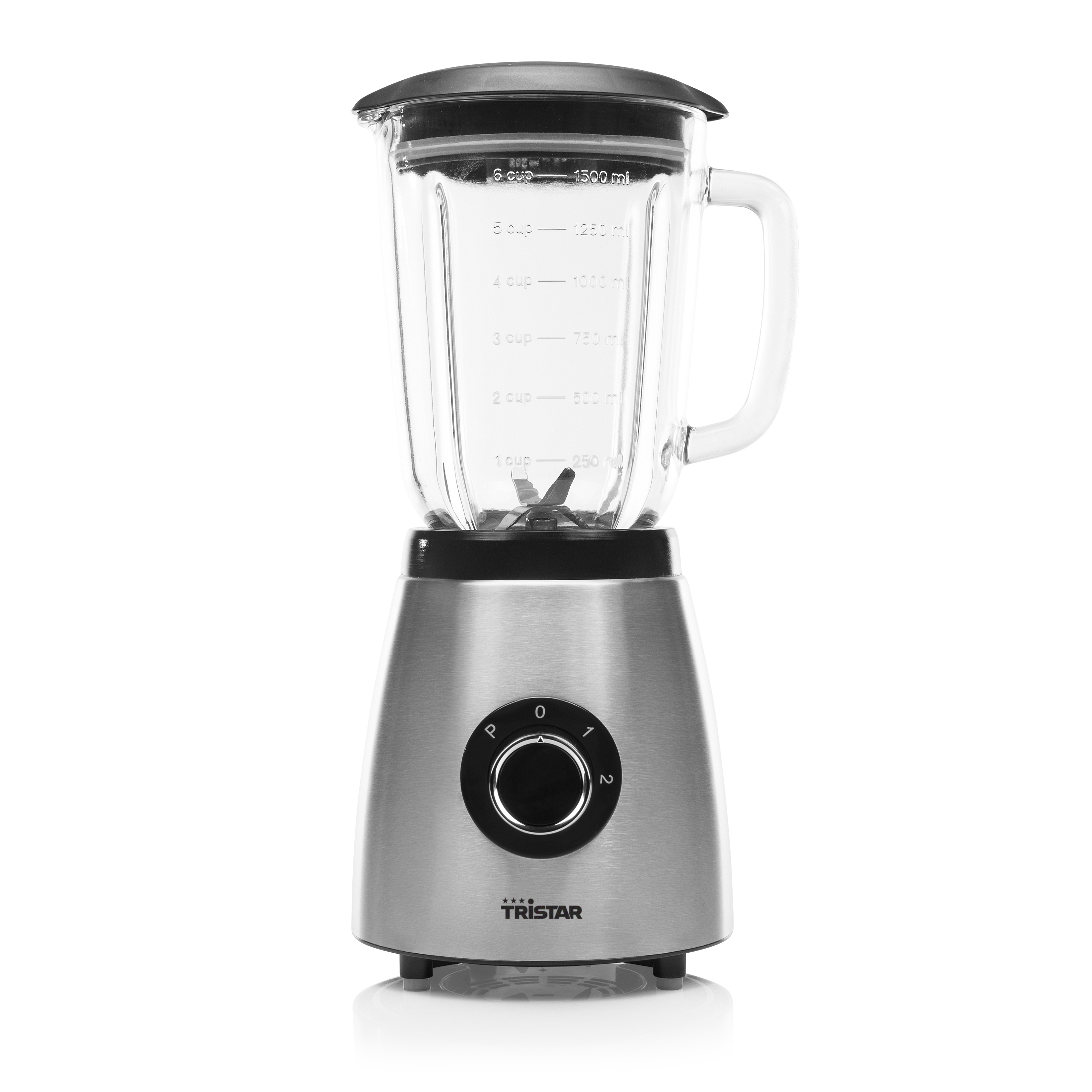 Batidora de vaso - Tristar BL-4458, 500 W, 1.5 L, 2 velocidades, Acero inoxidable