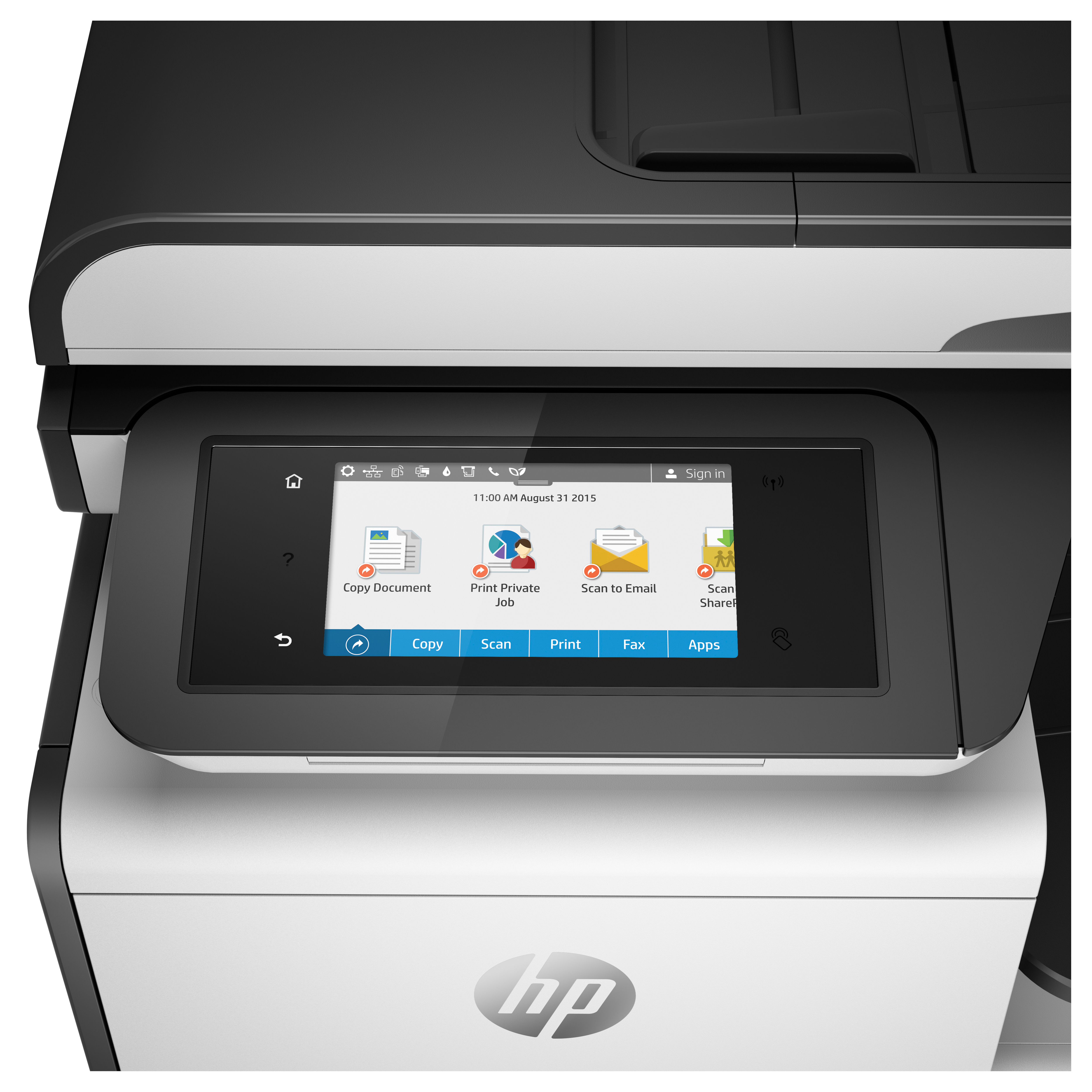 Impresora multifunción - HP PageWide Pro 477dw, Color, Doble cara, 55 ppm, 2400 x 1200, WiFi, 768 MB