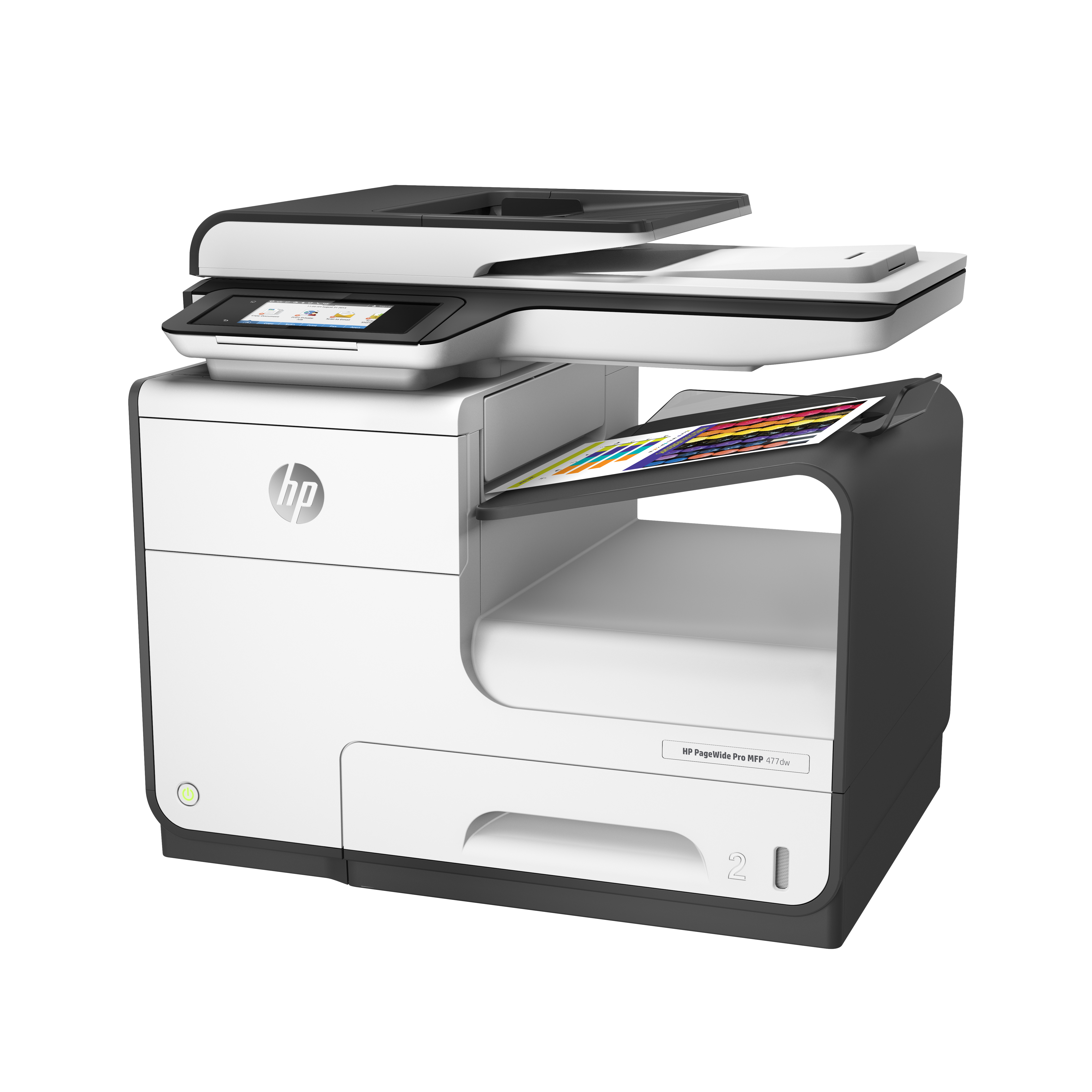 Impresora multifunción - HP PageWide Pro 477dw, Color, Doble cara, 55 ppm, 2400 x 1200, WiFi, 768 MB