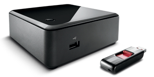 Intel Next Unit of Computing Kit DC3217IYE - Mobile Intel QS77 Express - 1 x Core i3 3217U / 1.8 GHz