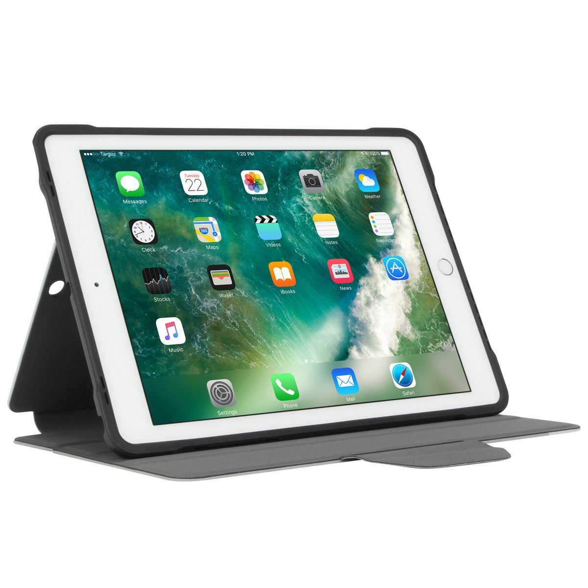 Funda -  Targus Click-In, Tipo libro, Para iPad 9.7", Plata