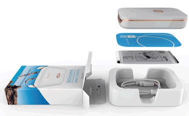 Impresora - HP Sprocket, con tecnología Bluetooth, Impresión sin tinta, Blanca
