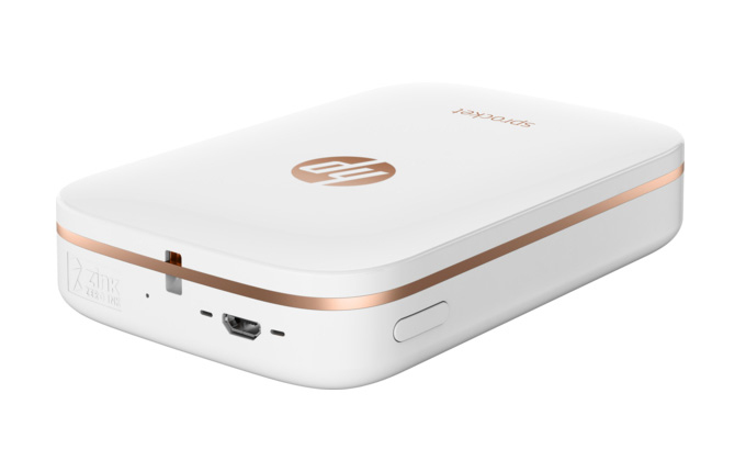 Impresora - HP Sprocket, con tecnología Bluetooth, Impresión sin tinta, Blanca