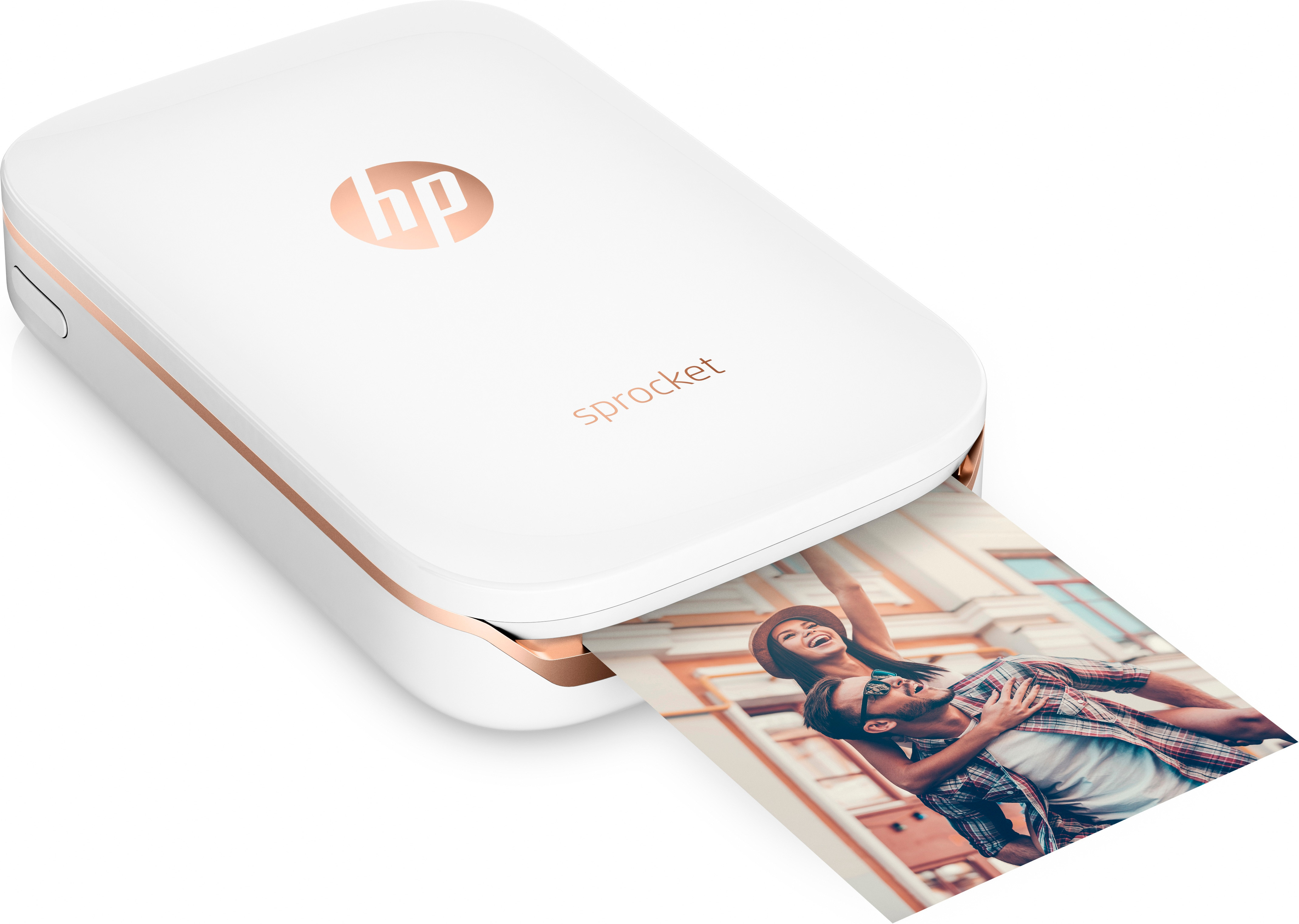 Impresora - HP Sprocket, con tecnología Bluetooth, Impresión sin tinta, Blanca
