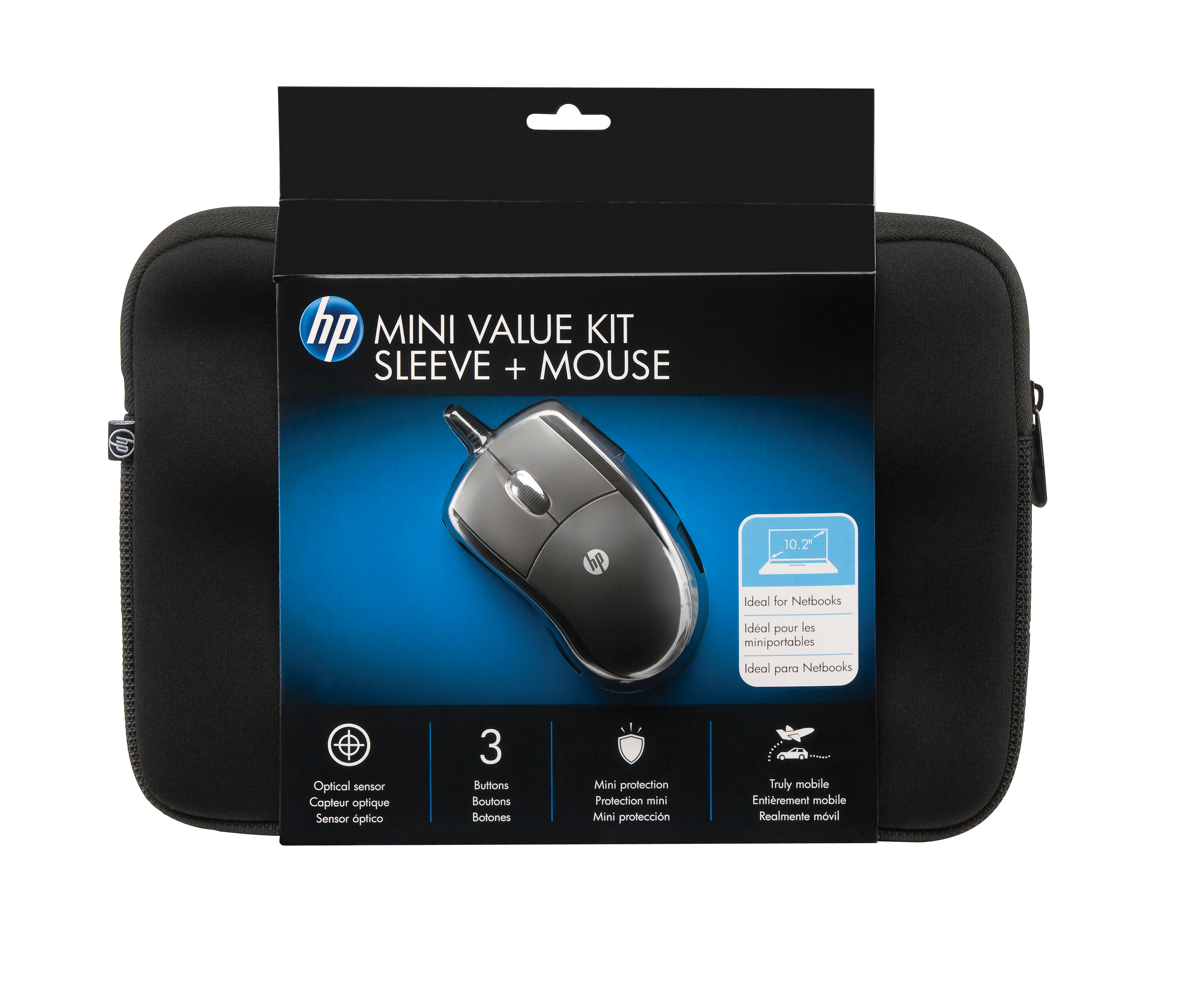 Maletín para portátil - HP WU810AA-ABB MINI SLEEVE AND MOUSE BUNDLE