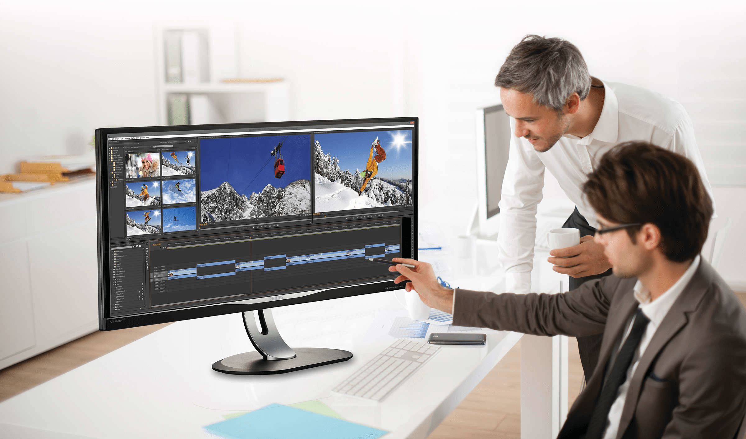 PHILIPS BDM3470UP/00 34 inç W-LED (MHL-HDMI+DVI+VGA+DP+4xUSB) Ultra Wide QHD IPS LCD Monitör