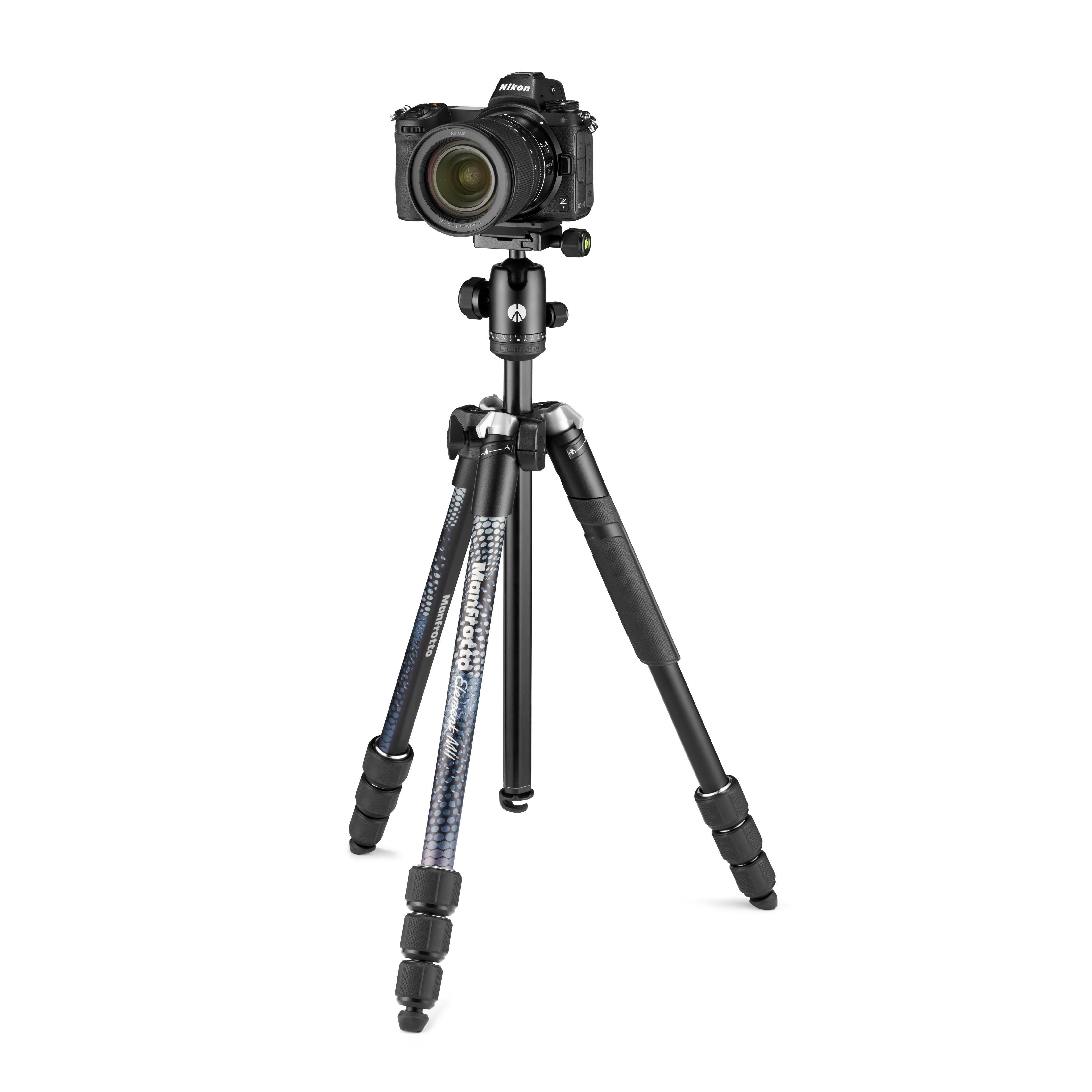 MANFROTTO Element MII Mobile Bluetooth Dreibein Stativ, Schwarz, Höhe offen bis 1600 mm