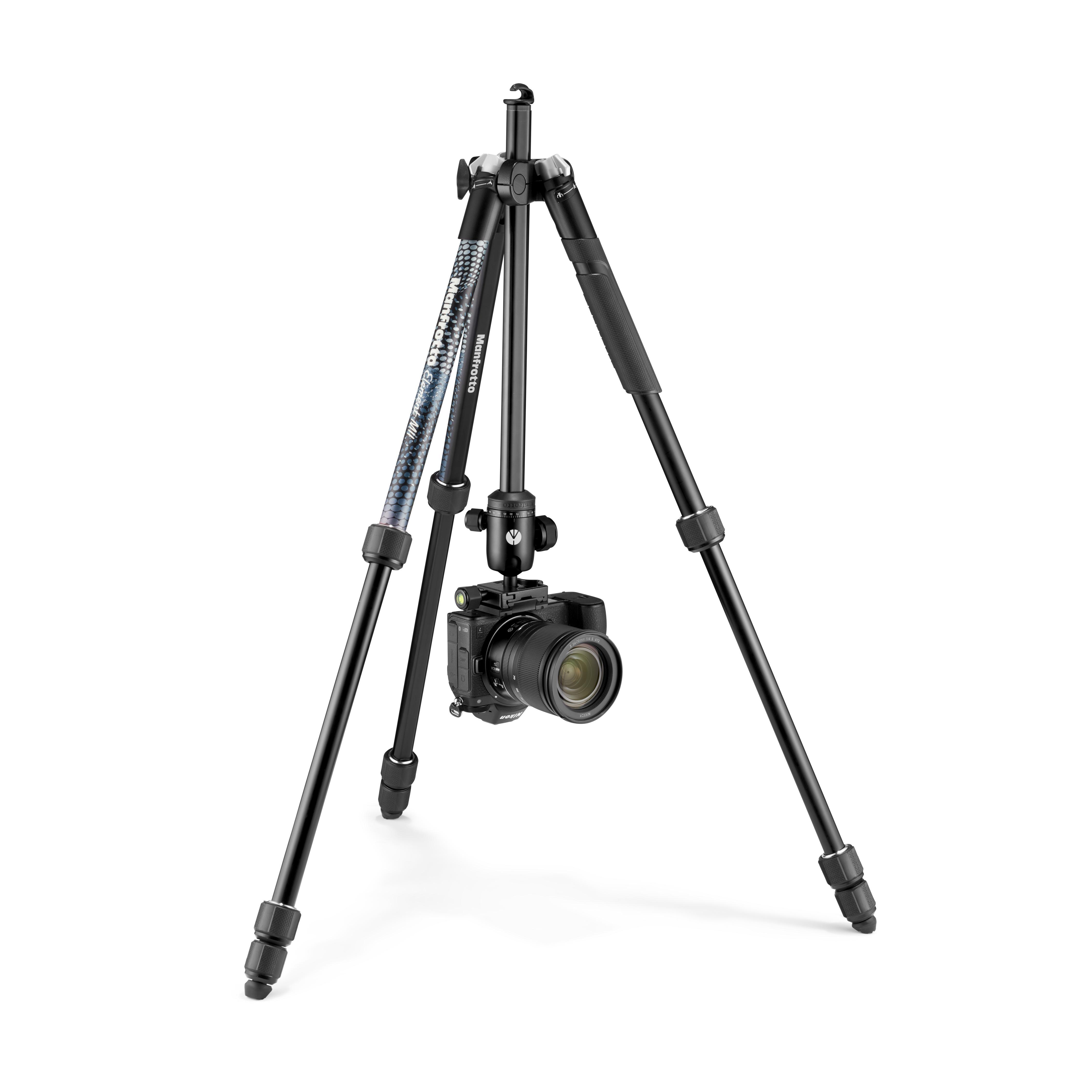 MANFROTTO Element MII Mobile Bluetooth Dreibein Stativ, Schwarz, Höhe offen bis 1600 mm