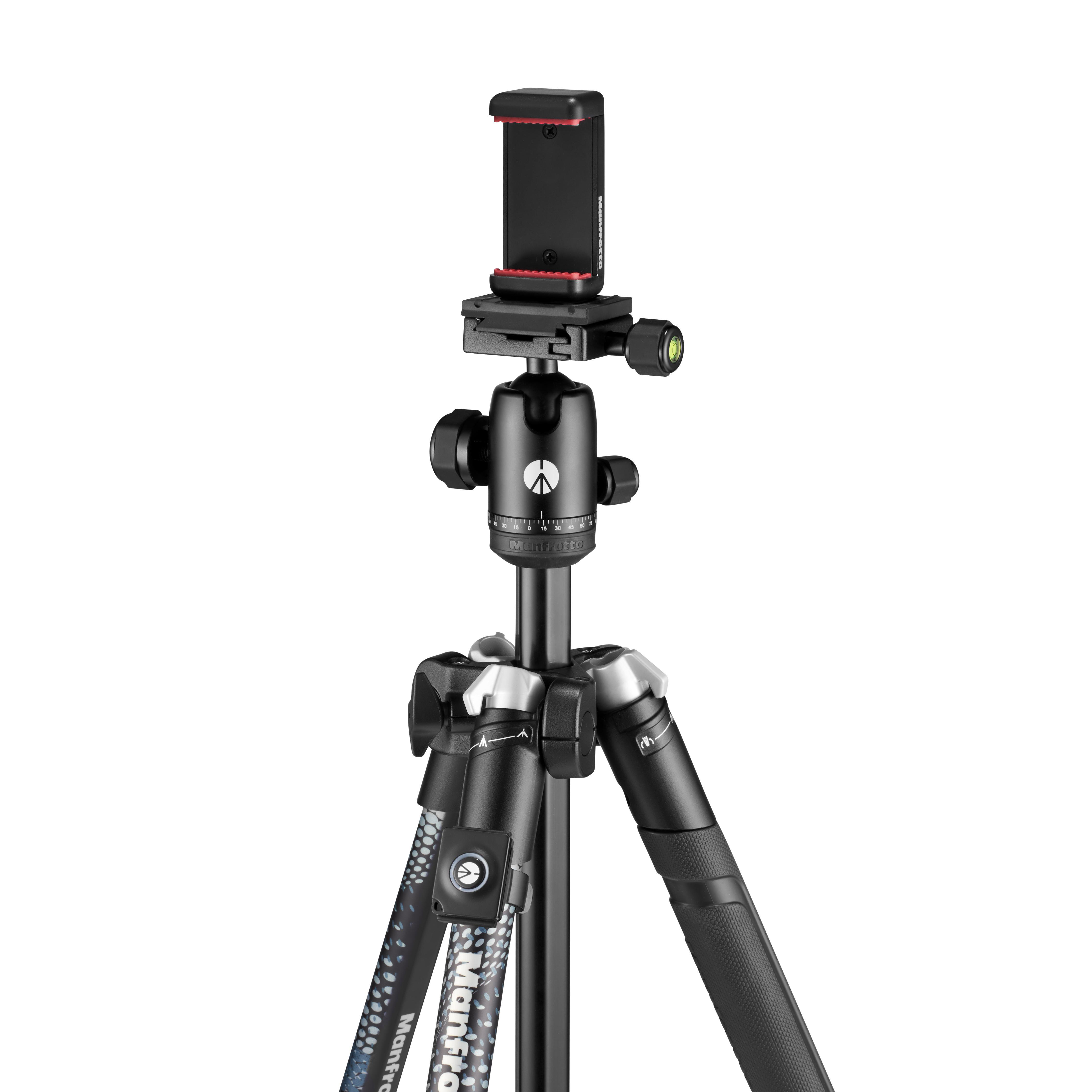 MANFROTTO Element MII Mobile Bluetooth Dreibein Stativ, Schwarz, Höhe offen bis 1600 mm