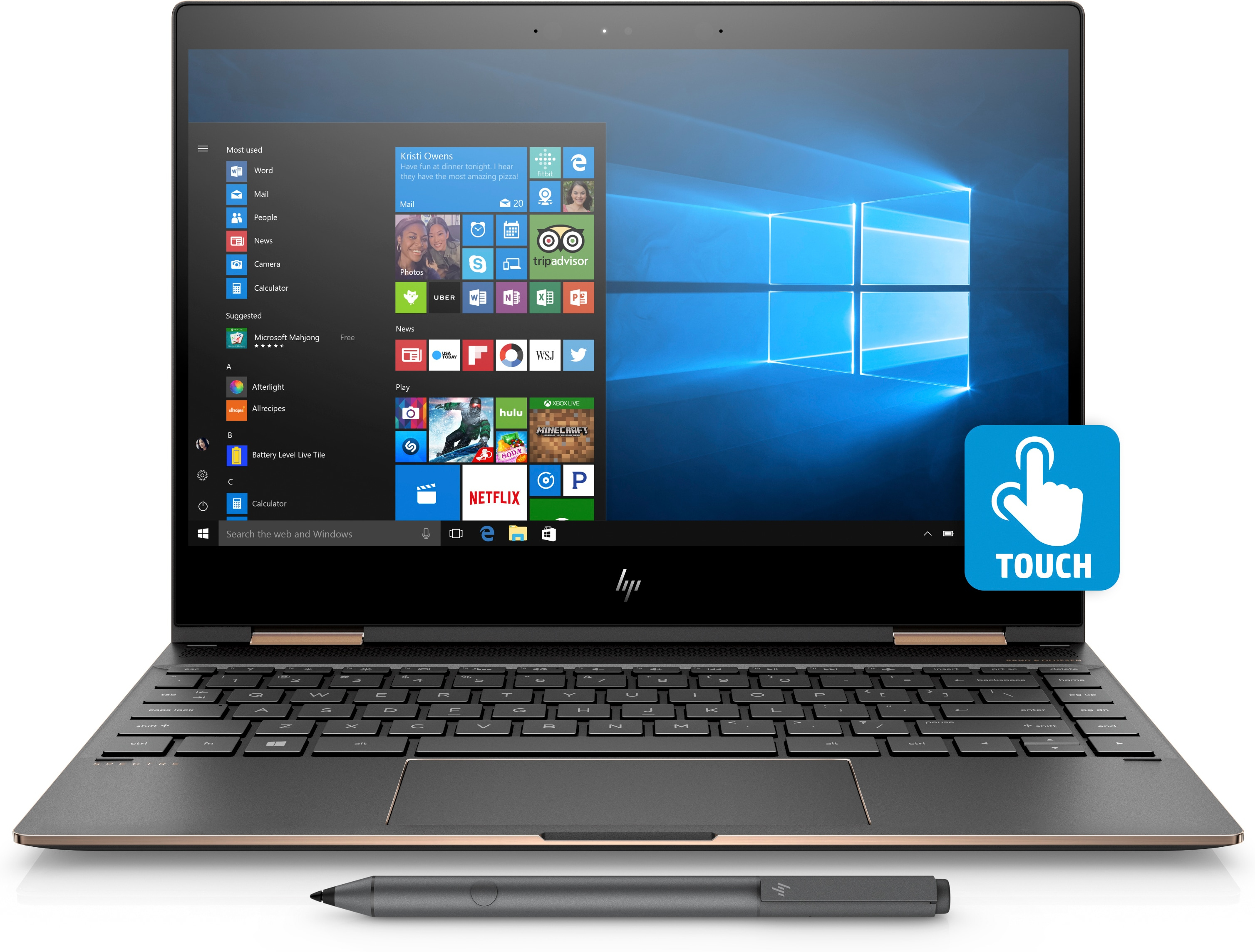 HP Hp Nb 2In1 2Pf64Ea Spectre X360 13-Ae000Nt İ7-8550U 8G 512Gssd 13.3 W10H