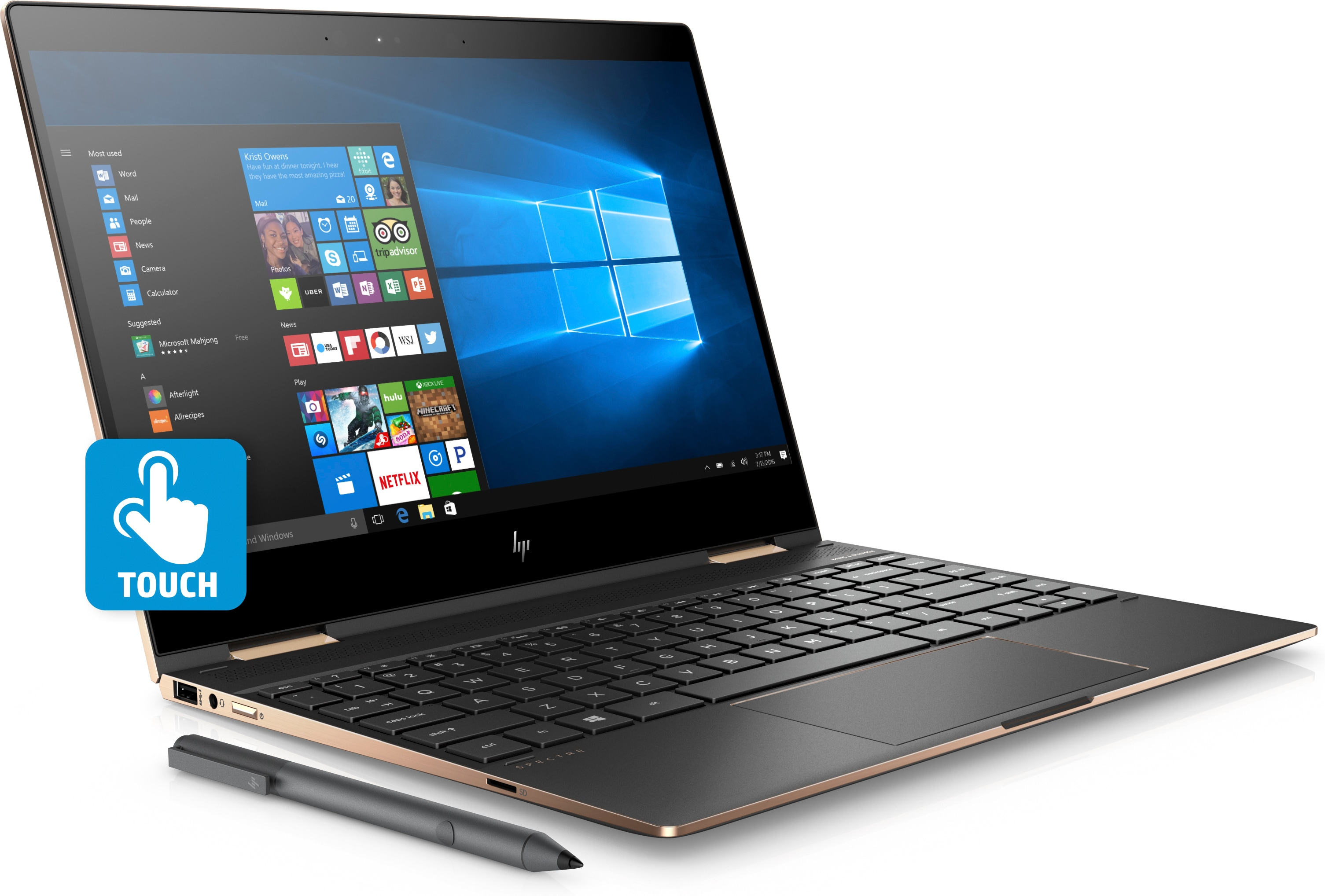 HP Hp Nb 2In1 2Pf64Ea Spectre X360 13-Ae000Nt İ7-8550U 8G 512Gssd 13.3 W10H