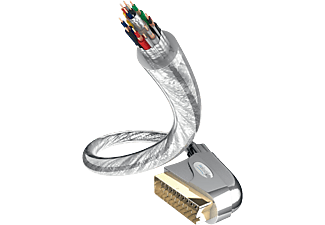 INAKUSTIK 42201 Premium Scart - Scart Kabel (Transparent)