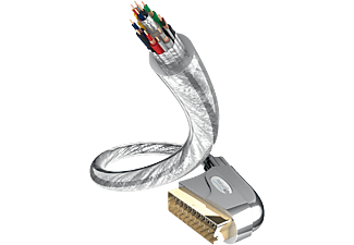INAKUSTIK 42203 Premium Scart - Scart Kabel (Transparent)