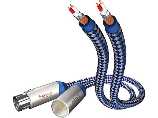 INAKUSTIK 405007 Premium XLR - Audiokabel (Blau/Silber)