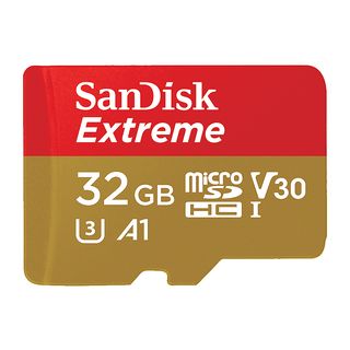 SANDISK Extreme - Carte mémoire  (32 GB, 160 MB/s, Rouge/Or)