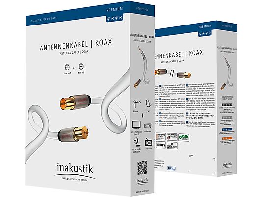 INAKUSTIK 426105 - Câble d'antenne (Blanc)