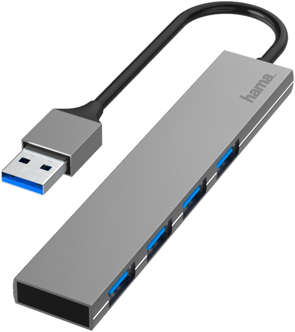 HAMA USB 3.0 hub 4 poorten Ultra Slim (200114)
