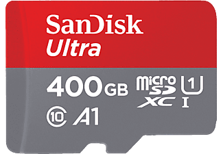 SANDISK Ultra - Speicherkarte  (400 GB, 120 MB/s, Grau/Rot)