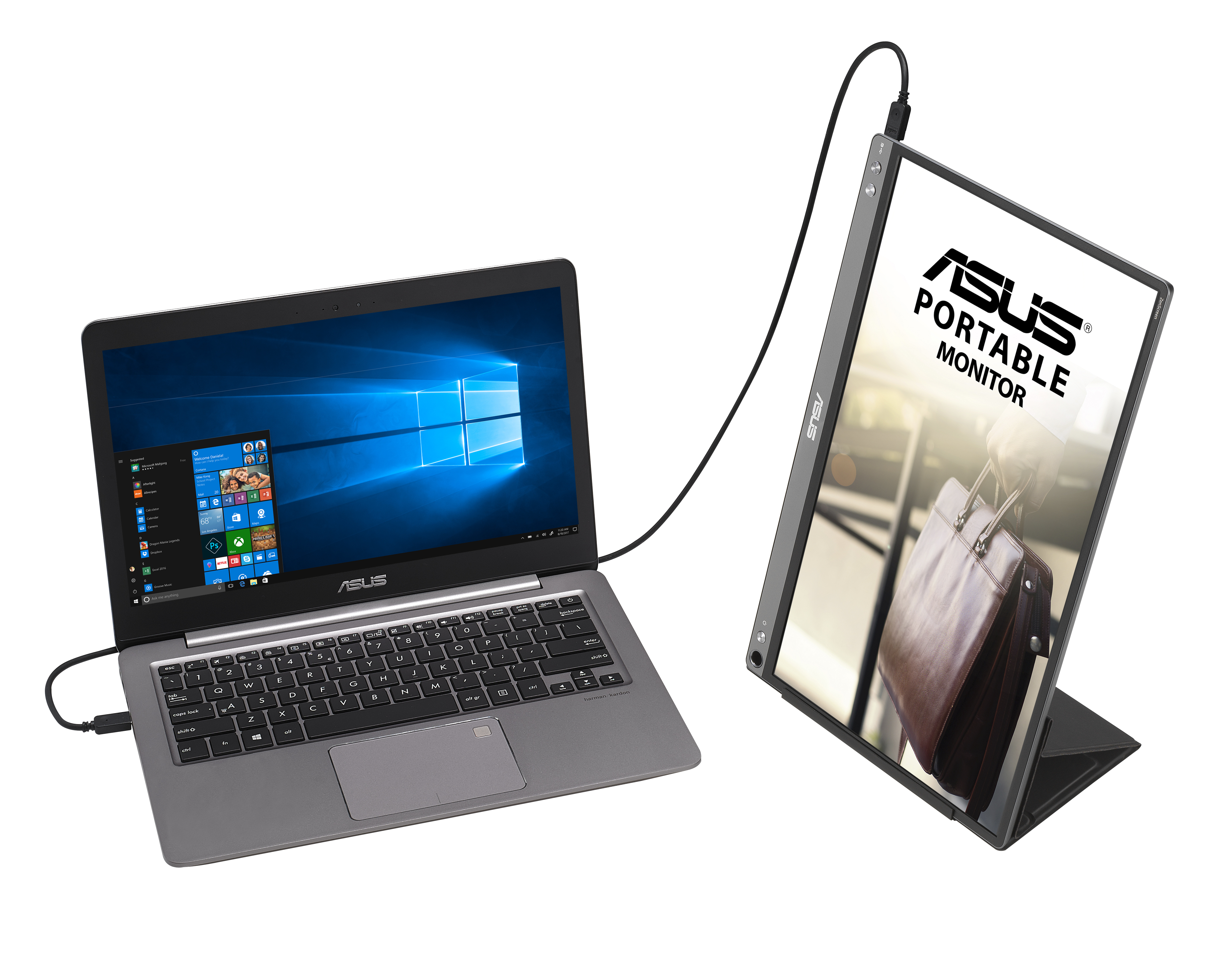 ASUS MB16ACE 15,6" IPS 1920X1080/ 75HZ/ 5MS/USBC ZenScreen Taşınabilir IPS Full HD USB Monitör Gri