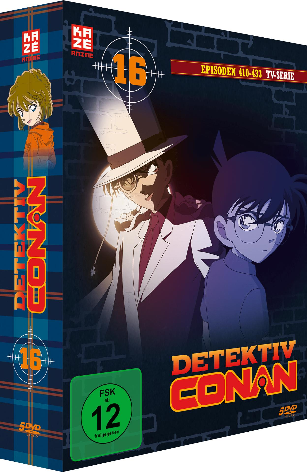 Detektiv Conan DVD-Set, Box-Art mit Charakteren und Logo.