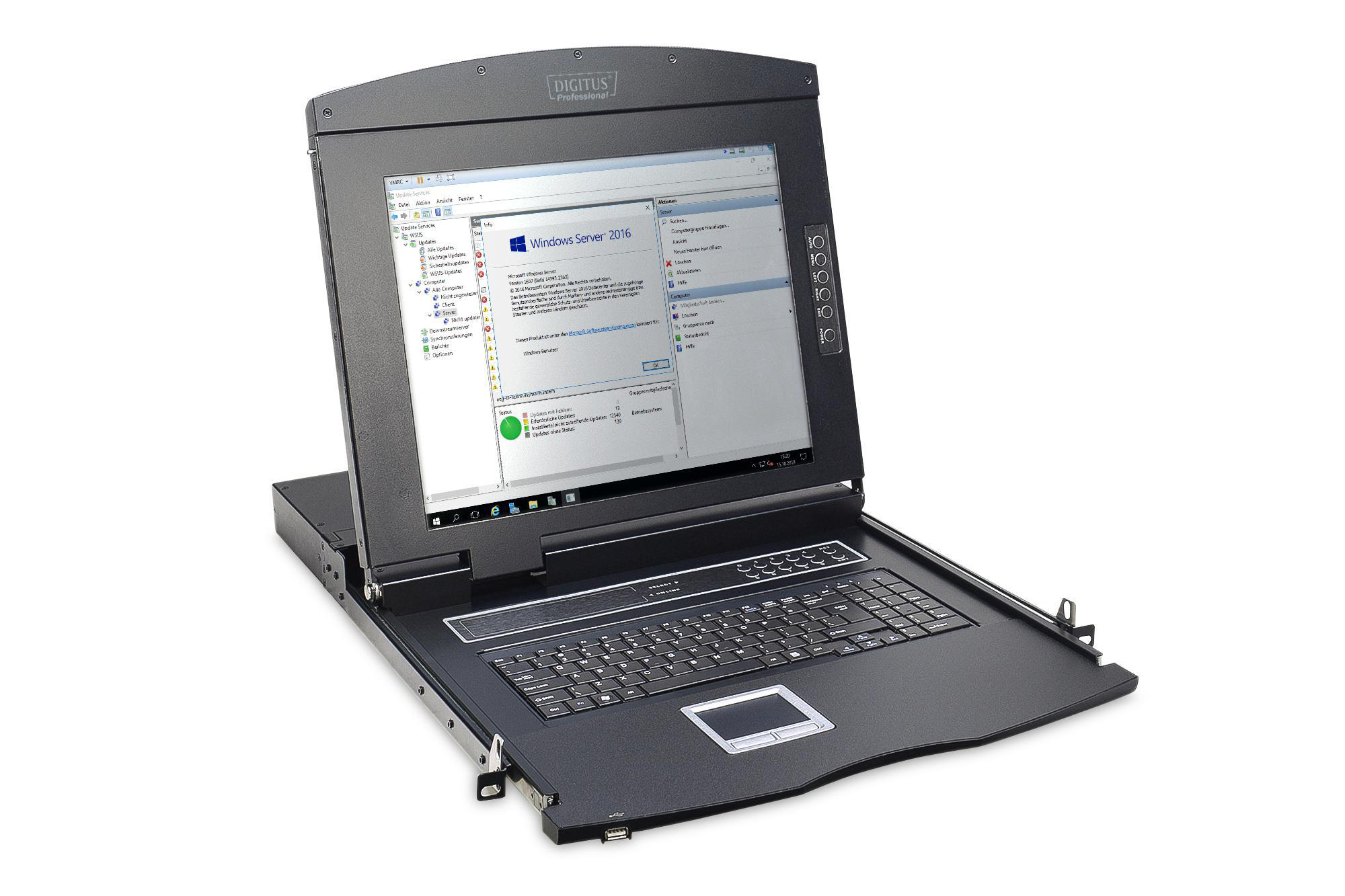 DIGITUS DS-72210-2GE, Schwarz