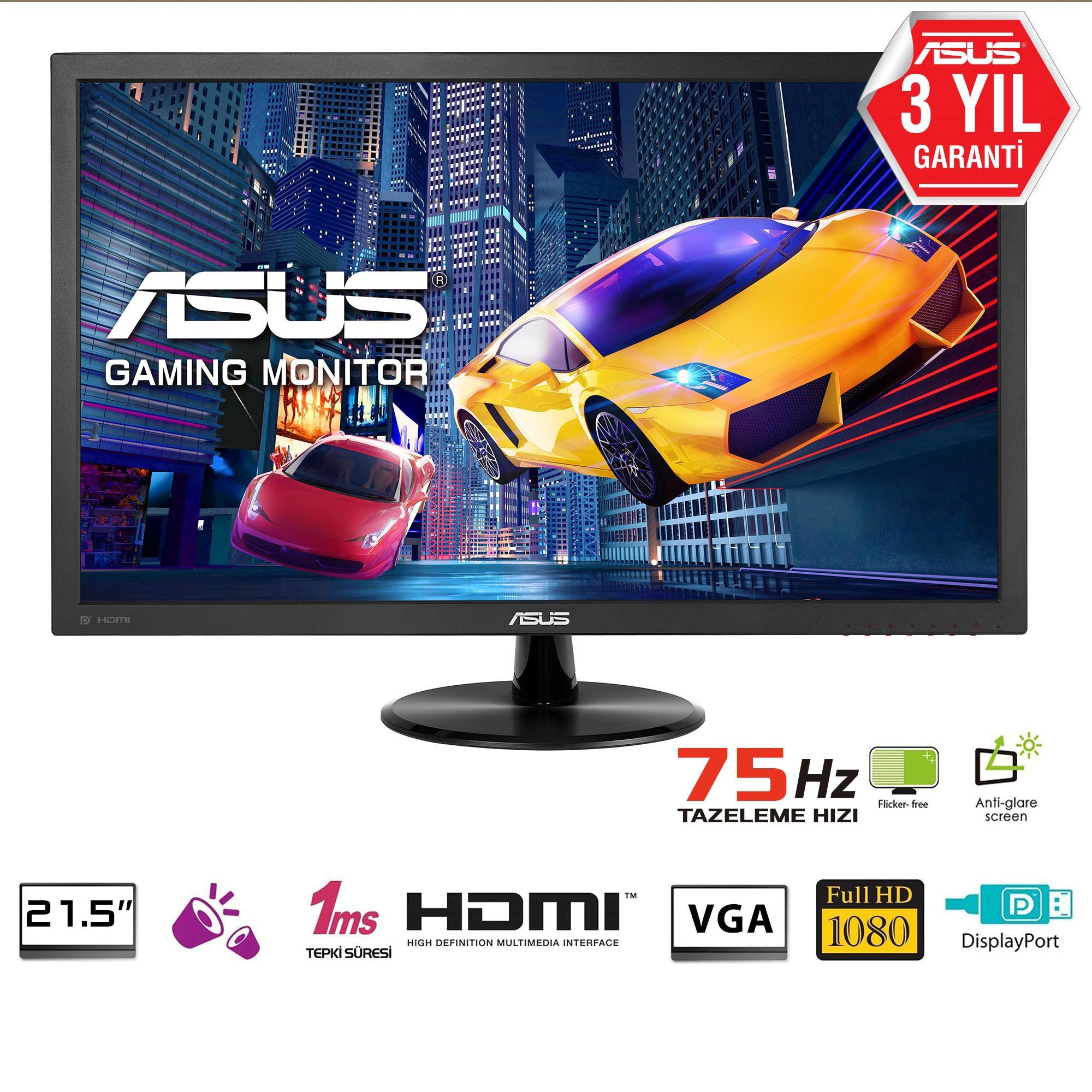 ASUS VP228QG 21.5" 1ms Monitör Siyah