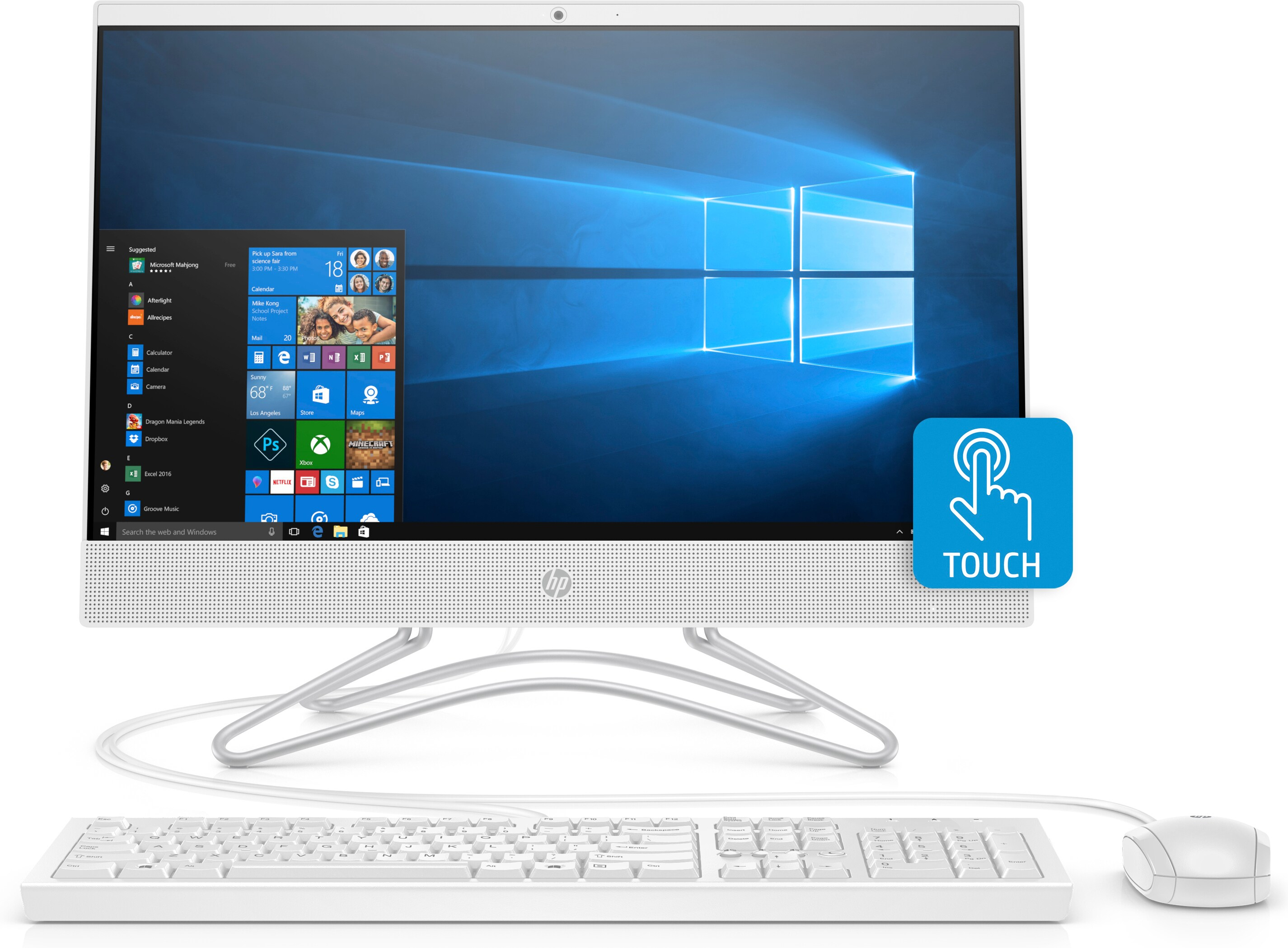 HP 9FE31EA c0069nt All-In-One PC 22 Beyaz