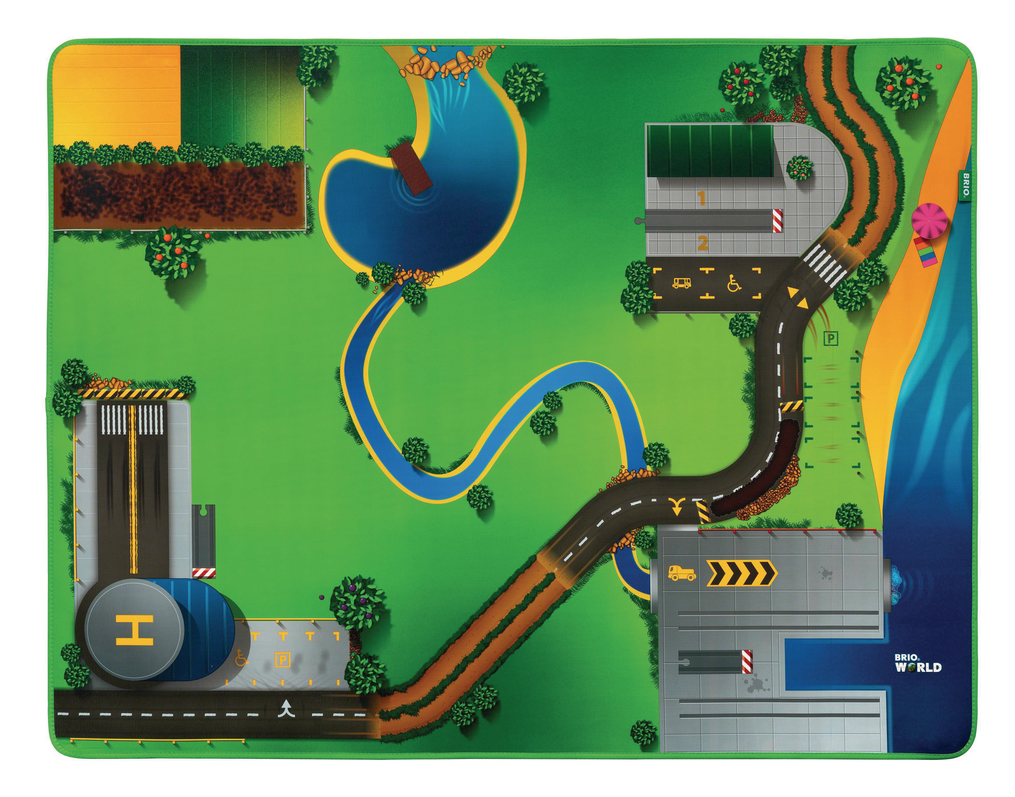 BRIO Eisenbahn-Spielmatte Eisenbahn Zubehör Mehrfarbig