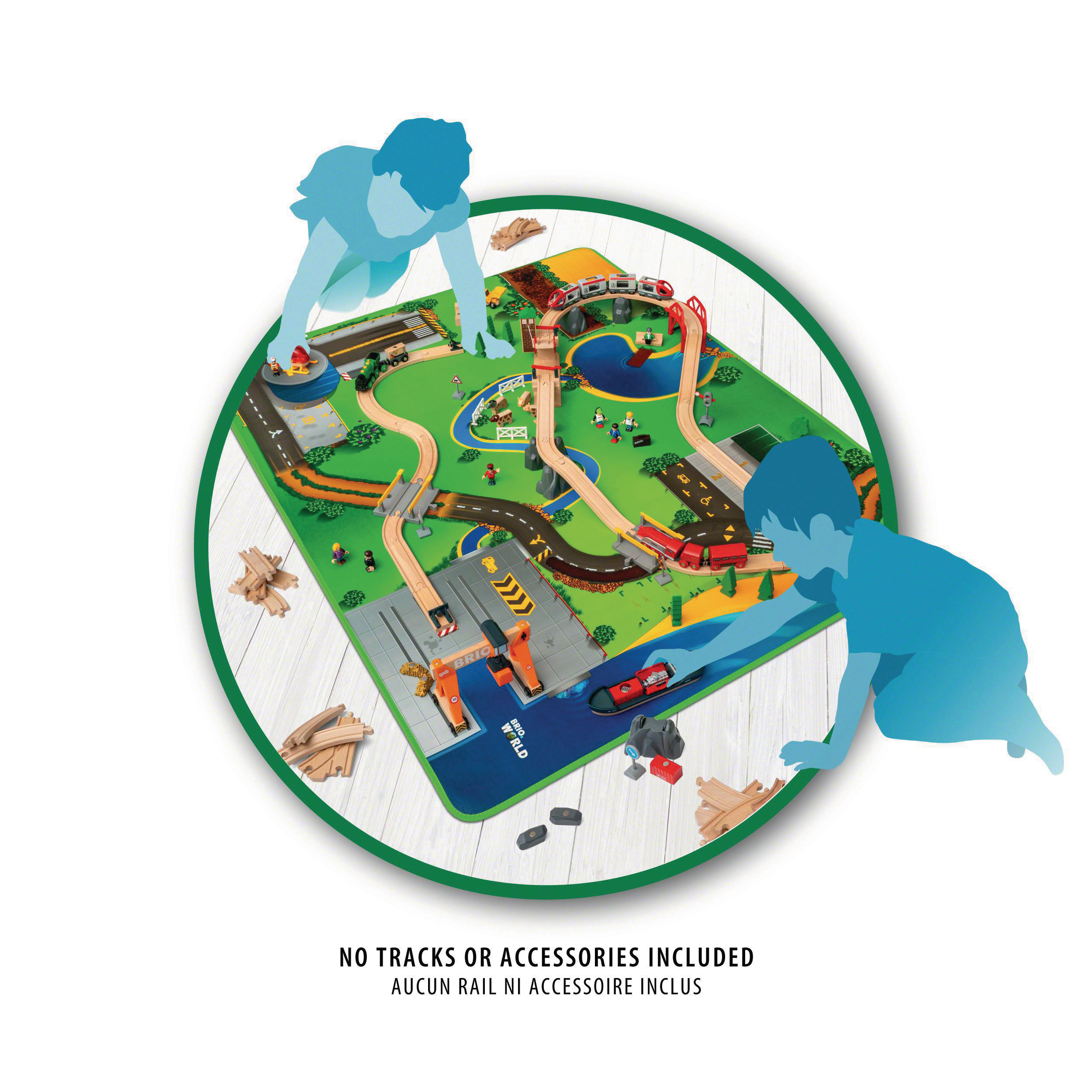 BRIO Eisenbahn-Spielmatte Eisenbahn Zubehör Mehrfarbig