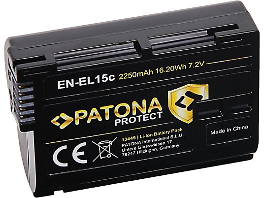 PATONA 16445 NIK EN-EL15C - Batterie de rechange (Noir)
